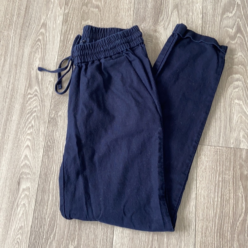 Jcrew Linen Drawstring Pants
